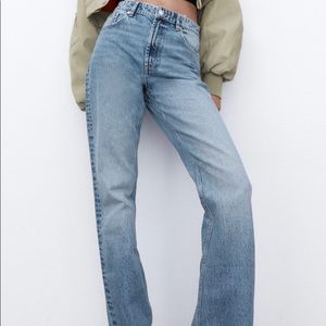 Zara Full Length Flare Jeans
